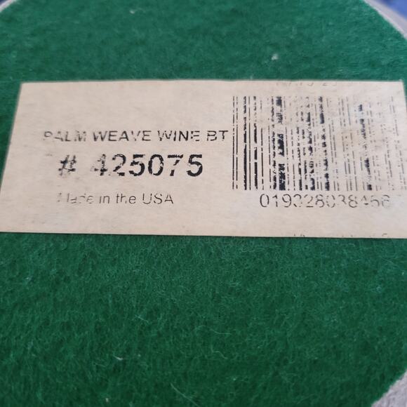 Palm Tree Pattern Wilton Co. Heavy Metal Bottle Coaster, Trinket Dish, Wine - Picture 3 of 6